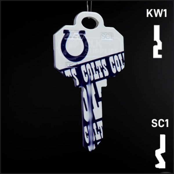Uncut Key Blank |  NFL INDIANAPOLIS COLTS | Choose Keyway Online now - Image 3